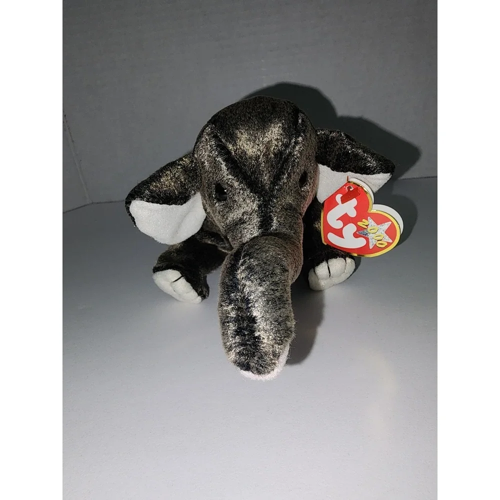 Ty‎ Beanie Babies Trumpet The Elephant Holographic Tag